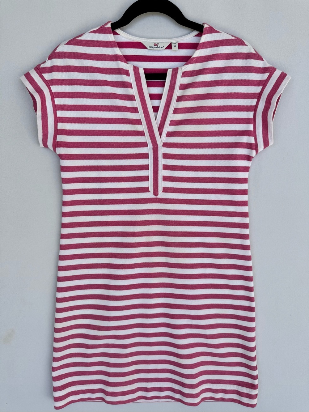 Vineyard Vines Pink and White Striped Polo Dress
